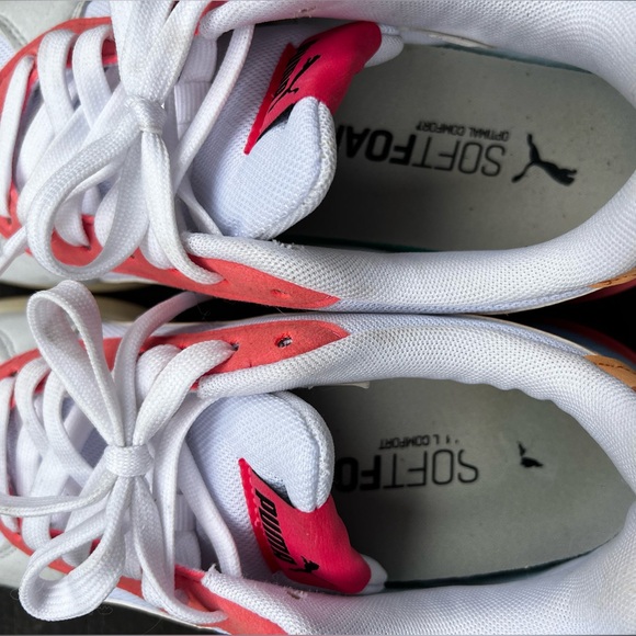 Puma White and Coral Sneakers - Picture 14 of 15